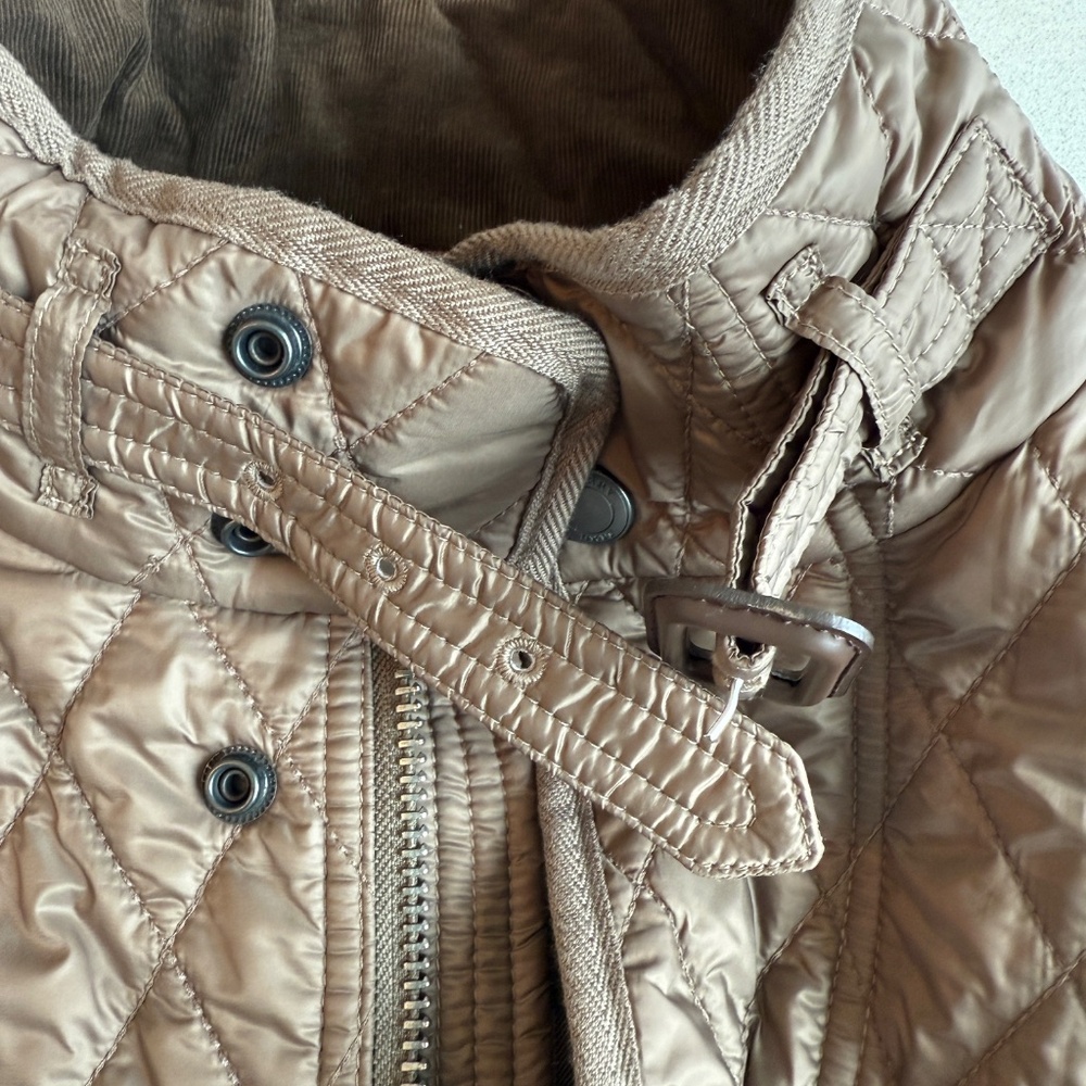 Men's Burberry Brit Russell Quilted Jacket w/plaid lining (Olive/Brown color) - Picture 7 of 16